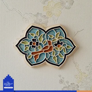 دیوارکوب سرامیکی، طرح "گل و مرغ"